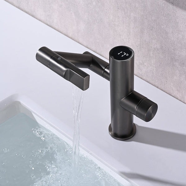 Lefton Single-Hole Smart Bathroom Faucet with Temperature Display-BF2201