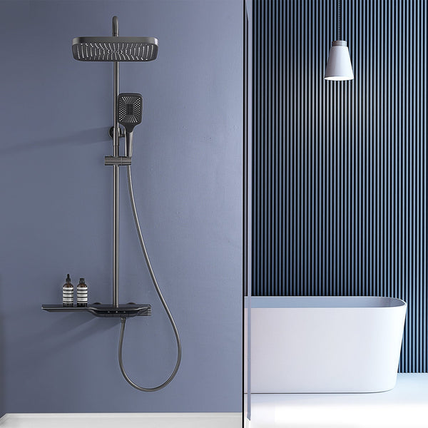 Lefton Thermostatic Shower System with Temperature Display & LED Light-SST2207